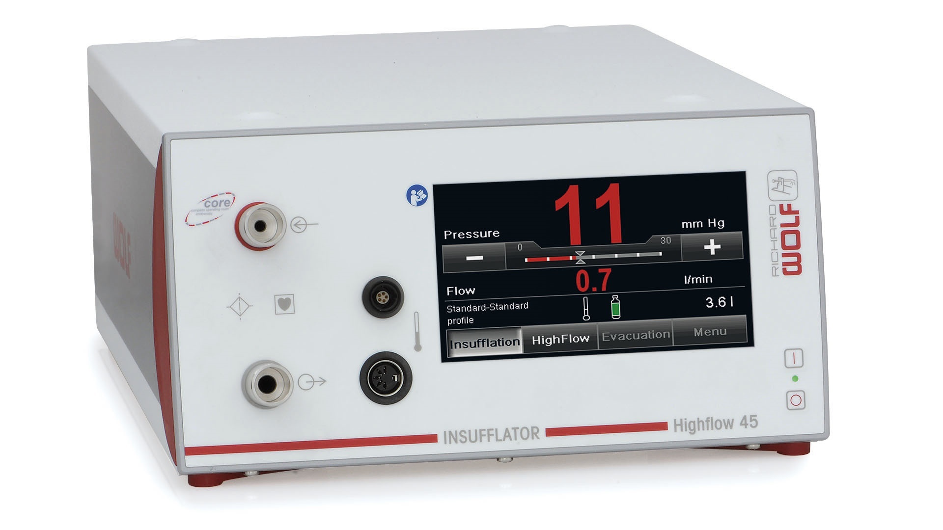 Инсуффлятор Richard Wolf Highflow 45 EVAC HEAT с аспирацией дымовых газов и подогревом газа