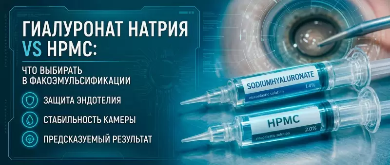 Гиалуронат натрия vs HPMC: что выбирать в факоэмульсификации